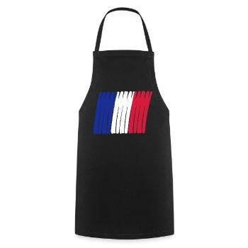 tricolore france - Kochschürze - Schwarz - Vorne - AI Model Male 185 dark (185cm)