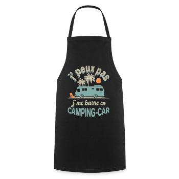 Camping-Car Je Me Barre Humour Voyage Liberté - Tablier de cuisine - noir - Devant - AI Model Male 185 dark (185cm)