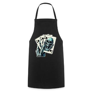 Alien Card Game - Cooking Apron - black - Front - AI Model Male 185 dark (185cm)
