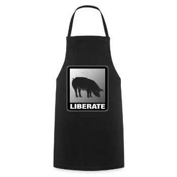 Liberate Vegan Animal Liberation - Kochschürze - Schwarz - Vorne - AI Model Male 185 dark (185cm)
