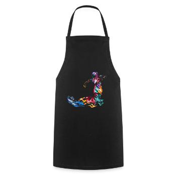 Leidenschaftliche Flamenco Tänzerin - Kochschürze - Schwarz - Vorne - AI Model Male 185 dark (185cm)