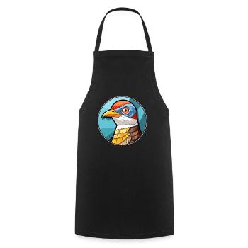 Kuckuck Bunte Karikatur Kawaii Anima - Kochschürze - Schwarz - Vorne - AI Model Male 185 dark (185cm)