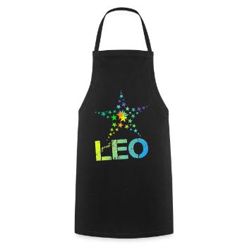 Leo Geburtstag Leo - Kochschürze - Schwarz - Vorne - AI Model Male 185 dark (185cm)