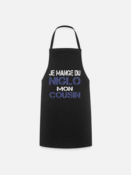 Je mange du Niglo - Tablier de cuisine - noir