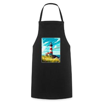 Plymouth England Uk Vintage Travel Poster Souvenir - Cooking Apron - black - Front - AI Model Male 185 dark (185cm)