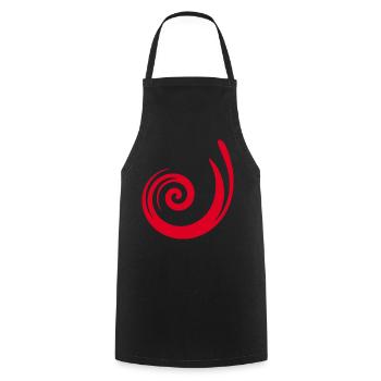 rotes Muster rot Geschenkidee - Kochschürze - Schwarz - Vorne - AI Model Male 185 dark (185cm)