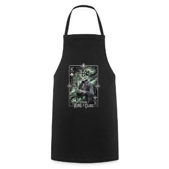 Eternal King of Clubs - Cooking Apron - black - Front - AI Model Male 185 dark (185cm)