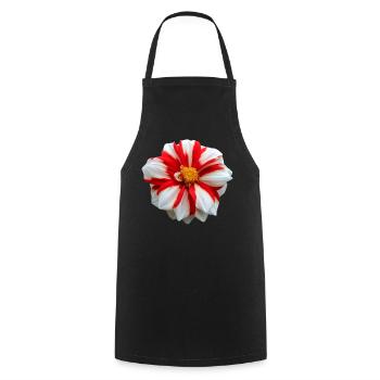 Blume weiß rot rote Blume Blumen rot weiße Blumen - Kochschürze - Schwarz - Vorne - AI Model Male 185 dark (185cm)