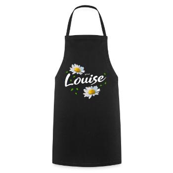 Louise - Kochschürze - Schwarz - Vorne - AI Model Male 185 dark (185cm)