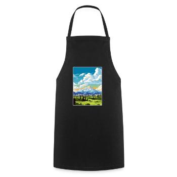 Anchorage Alaska Vintage Reiseposter Souvenir - Kochschürze - Schwarz - Vorne - AI Model Male 185 dark (185cm)