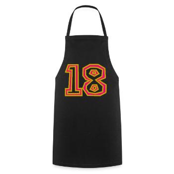 18 - Cooking Apron - black - Front - AI Model Male 185 dark (185cm)