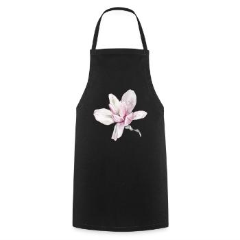 Blume - Kochschürze - Schwarz - Vorne - AI Model Male 185 dark (185cm)