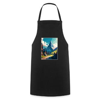 Grindelwald Schweiz Vintage Reiseposter WPA - Kochschürze - Schwarz - Vorne - AI Model Male 185 dark (185cm)