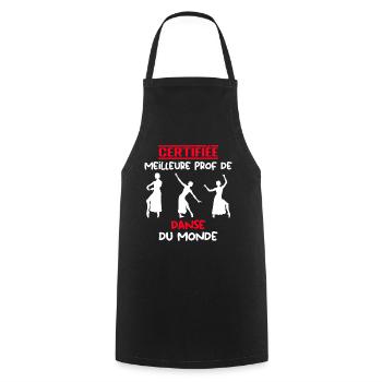 ZERTIFIZIERTER BESTER LEHRER - Kochschürze - Schwarz - Vorne - AI Model Male 185 dark (185cm)