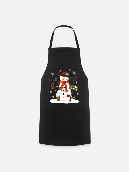 Schneemann - Kochschürze - Schwarz
