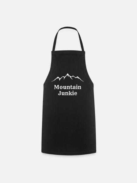 mountain junkie - Cooking Apron - black