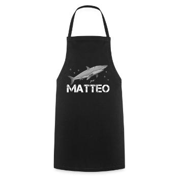 Matteo Geburtstag Matteo - Kochschürze - Schwarz - Vorne - AI Model Male 185 dark (185cm)