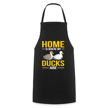 Ducks - Kochschürze - Schwarz - Vorne - AI Model Male 185 dark (185cm)
