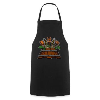 Brewer logo - Cooking Apron - black - Front - AI Model Male 185 dark (185cm)