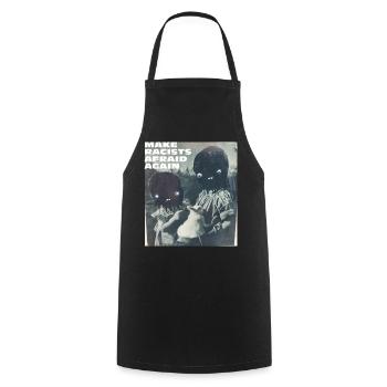 Make racists afraid again Fuck Nazis Racism FCK - Cooking Apron - black - Front - AI Model Male 185 dark (185cm)