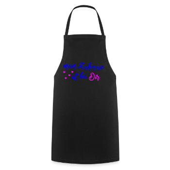 mein zu Hause ist bei Dir - Kochschürze - Schwarz - Vorne - AI Model Male 185 dark (185cm)