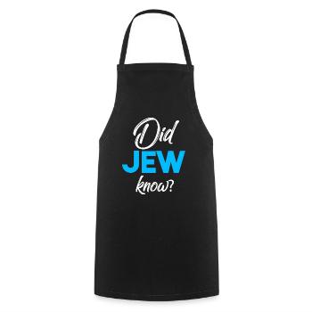 Jew Jude Jüdisch - Kochschürze - Schwarz - Vorne - AI Model Male 185 dark (185cm)