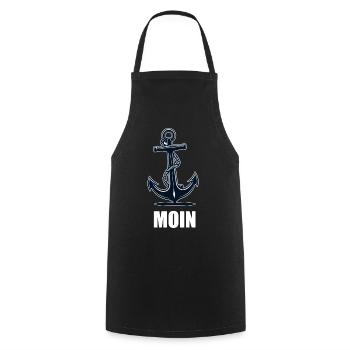 Moin Anker - Kochschürze - Schwarz - Vorne - AI Model Male 185 dark (185cm)