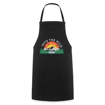 Into the wild climbers hiking hike - Cooking Apron - black - Front - AI Model Male 185 dark (185cm)