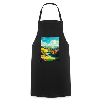 Ardennen Frankreich Vintage Reiseplakat Souvenir WPA - Kochschürze - Schwarz - Vorne - AI Model Male 185 dark (185cm)