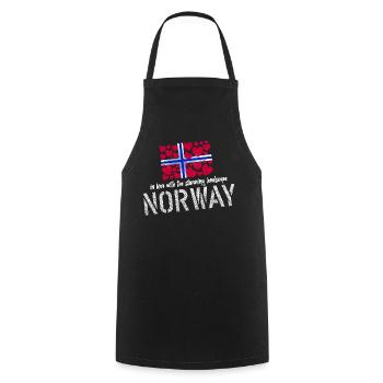 Norway norge - Kochschürze - Schwarz - Vorne - AI Model Male 185 dark (185cm)