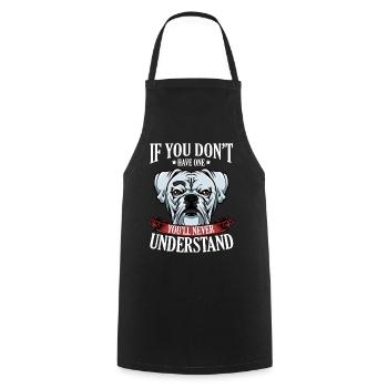 Cool Boxer Statement Spruch Hundehalter Geschenk - Kochschürze - Schwarz - Vorne - AI Model Male 185 dark (185cm)