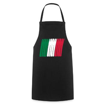 italia banner - Kochschürze - Schwarz - Vorne - AI Model Male 185 dark (185cm)