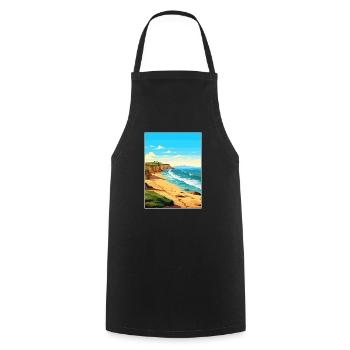 Valdes Halbinsel Argentinien Vintage Reiseposter - Kochschürze - Schwarz - Vorne - AI Model Male 185 dark (185cm)