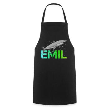 Emil Geburtstag Emil Namenstag - Kochschürze - Schwarz - Vorne - AI Model Male 185 dark (185cm)