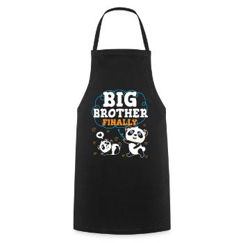 Endlich Großer Bruder Big Bro - Kochschürze - Schwarz - Vorne - AI Model Male 185 dark (185cm)