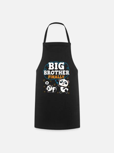 Endlich Großer Bruder Big Bro - Kochschürze - Schwarz