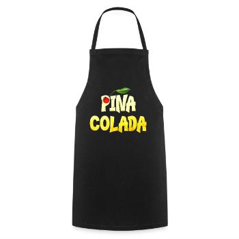 Pina Colada Ananas Kokos Rum mit Kirsche - Kochschürze - Schwarz - Vorne - AI Model Male 185 dark (185cm)