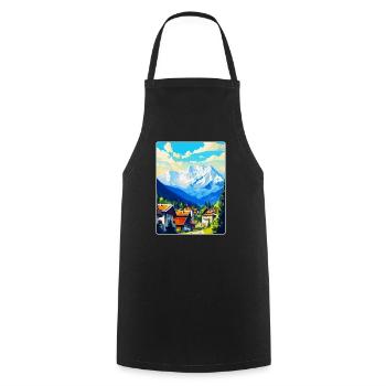 Zakopane Polen Vintage Reiseplakat Souvenir WPA - Kochschürze - Schwarz - Vorne - AI Model Male 185 dark (185cm)
