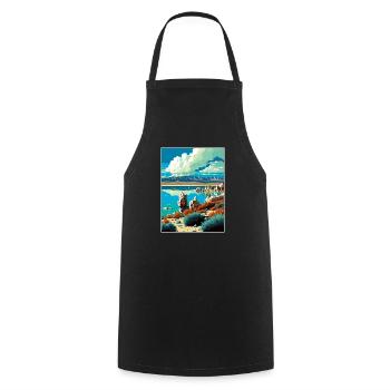 Mono Lake California Vintage Reiseposter WPA Kunst - Kochschürze - Schwarz - Vorne - AI Model Male 185 dark (185cm)