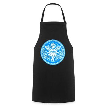 Guardian Angel Logo - Cooking Apron - black - Front - AI Model Male 185 dark (185cm)