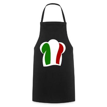 Italienische Kochmütze Küche Italia - Kochschürze - Schwarz - Vorne - AI Model Male 185 dark (185cm)