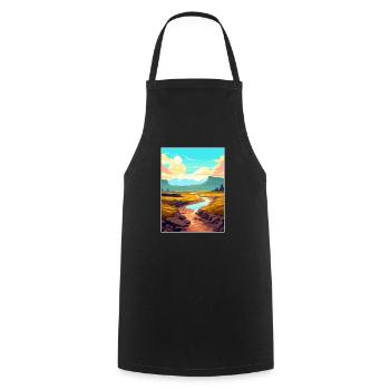 Vulkane Nationalpark Vulkan Hawaii Souvenir - Kochschürze - Schwarz - Vorne - AI Model Male 185 dark (185cm)