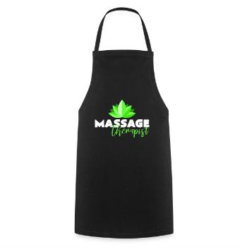 Massage - Kochschürze - Schwarz - Vorne - AI Model Male 185 dark (185cm)