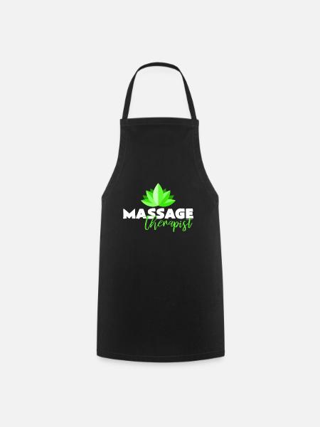 massage - Cooking Apron - black