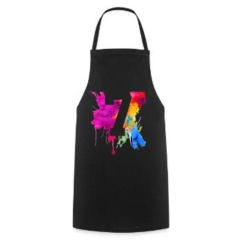 7 YEARS 7TH BIRTHDAY - Cooking Apron - black - Front - AI Model Male 185 dark (185cm)