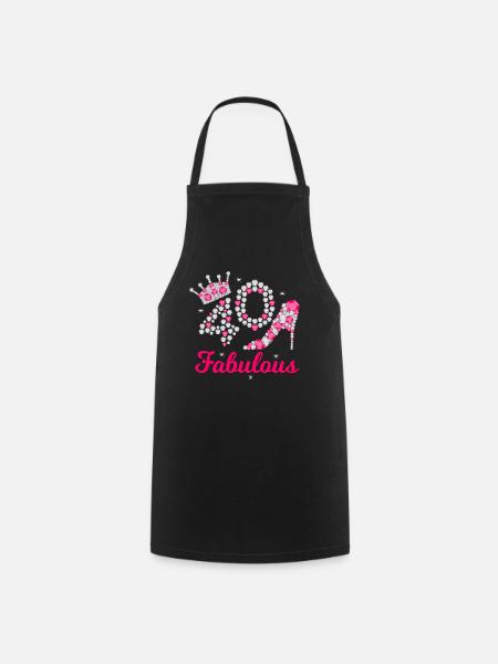 Fabulous 40 Queen 40.Geburtstag Königin Vierzig - Kochschürze - Schwarz
