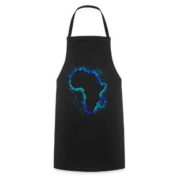 Afrika - Kochschürze - Schwarz - Vorne - AI Model Male 185 dark (185cm)