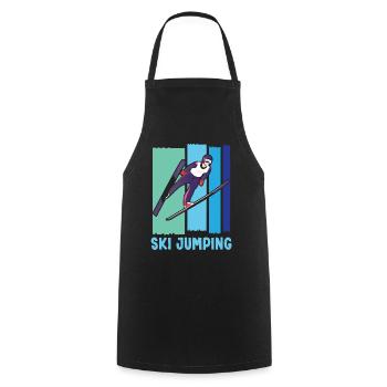 Ski Springen Skispringen - Kochschürze - Schwarz - Vorne - AI Model Male 185 dark (185cm)