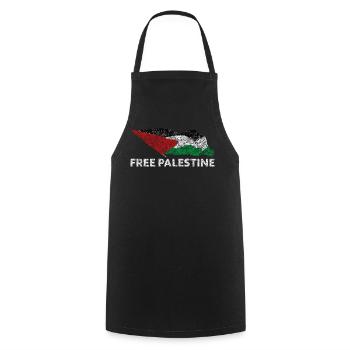 Palestine libre - Tablier de cuisine - noir - Devant - AI Model Male 185 dark (185cm)