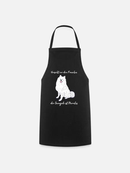 Samojede Hund - Kochschürze - Schwarz